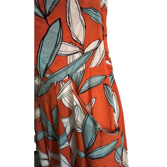 Flirty Tropical Off One Shoulder Jumpsuit Womens XL Coconinno Wide Leg - Picture 7 of 15